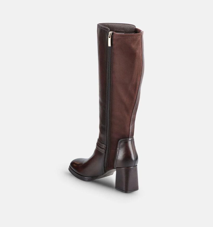 Tamaris Comfort Donkerbruine Lange Laarzen voor dames (378822) - geschikt voor steunzolen