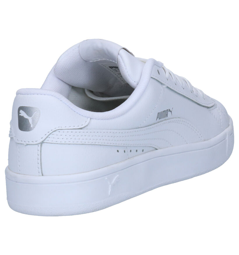 Puma Court Breaker Baskets en Blanc en cuir (265748)