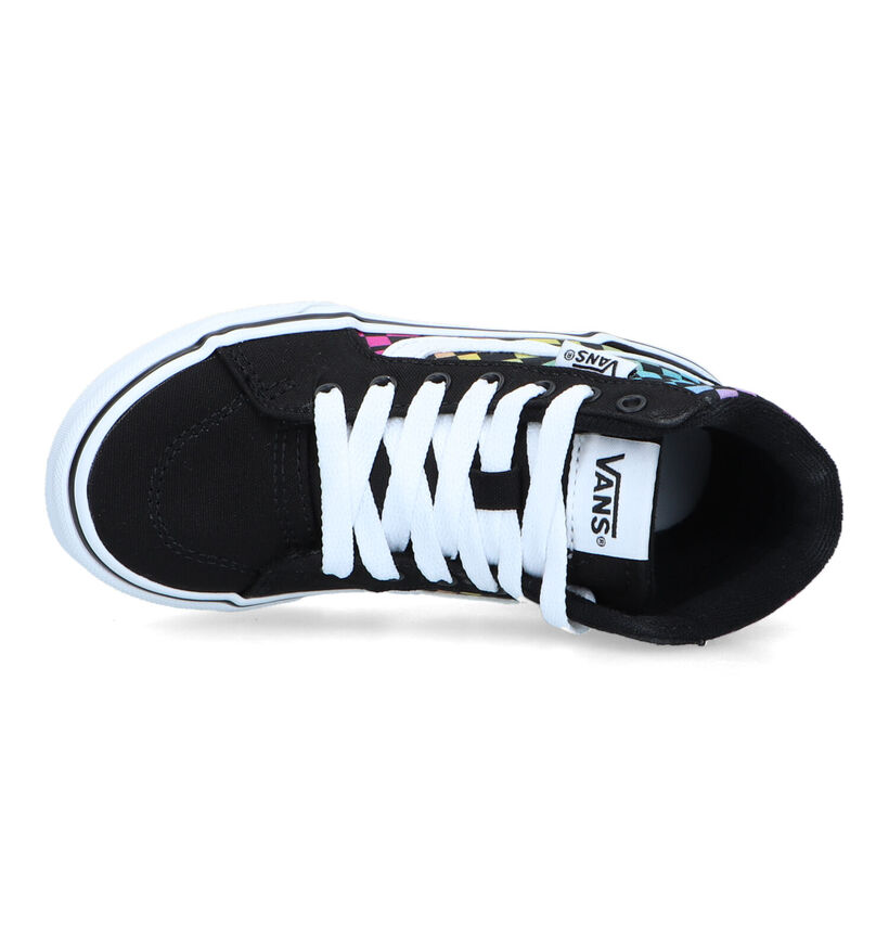 Vans Filmore Hi Baskets de skate en Noir pour filles (321075)