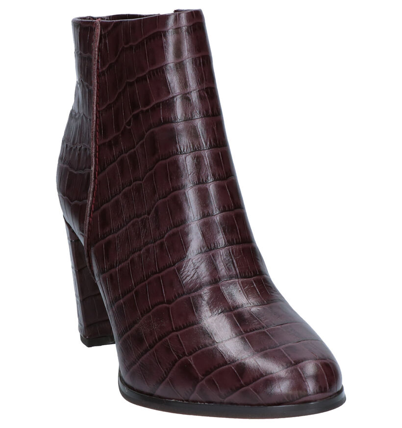 Clarks Kaylin Fern Bottillons en Bordeaux en cuir (256171)