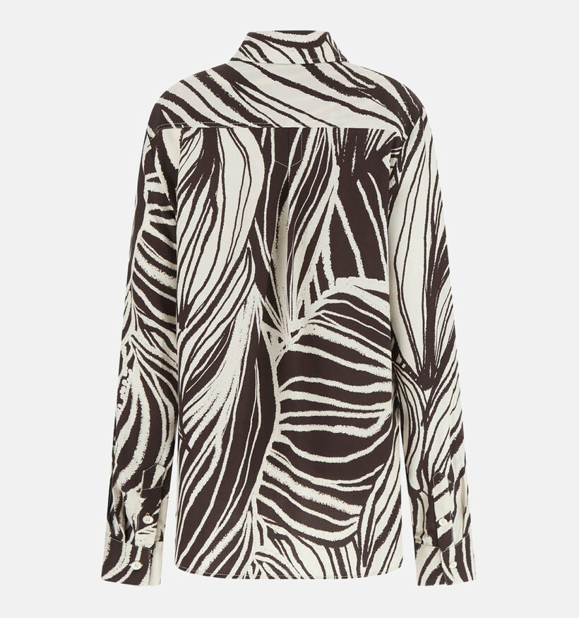 Guess Wild Escape Donkerbruin/Lichtbeige Hemd voor dames (370358)