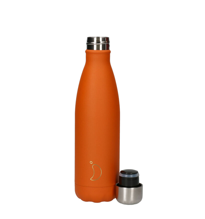 Chilly's Matte Burnt Oranje Drinkfles 500 ml voor dames, meisjes, heren, jongens (253155)