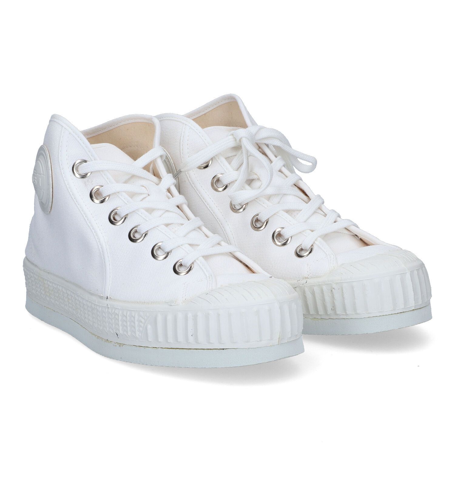 Witte sneakers stof sale