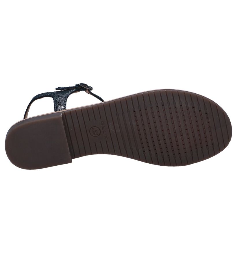 Zwarte Sandalen Geox Sozy in leer (237489)