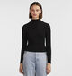 Pieces Sandra Zwarte Longsleeve voor dames (348359)