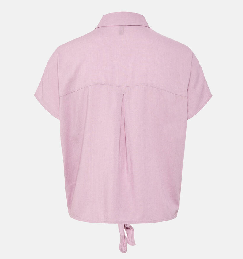 Pieces Pia Tie Blouse en Rose pour femmes (367048)