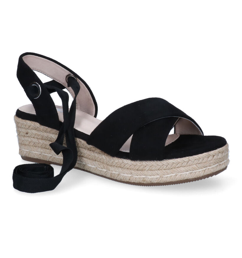 Posh by Poelman Zwarte Sandalen in stof (303353)