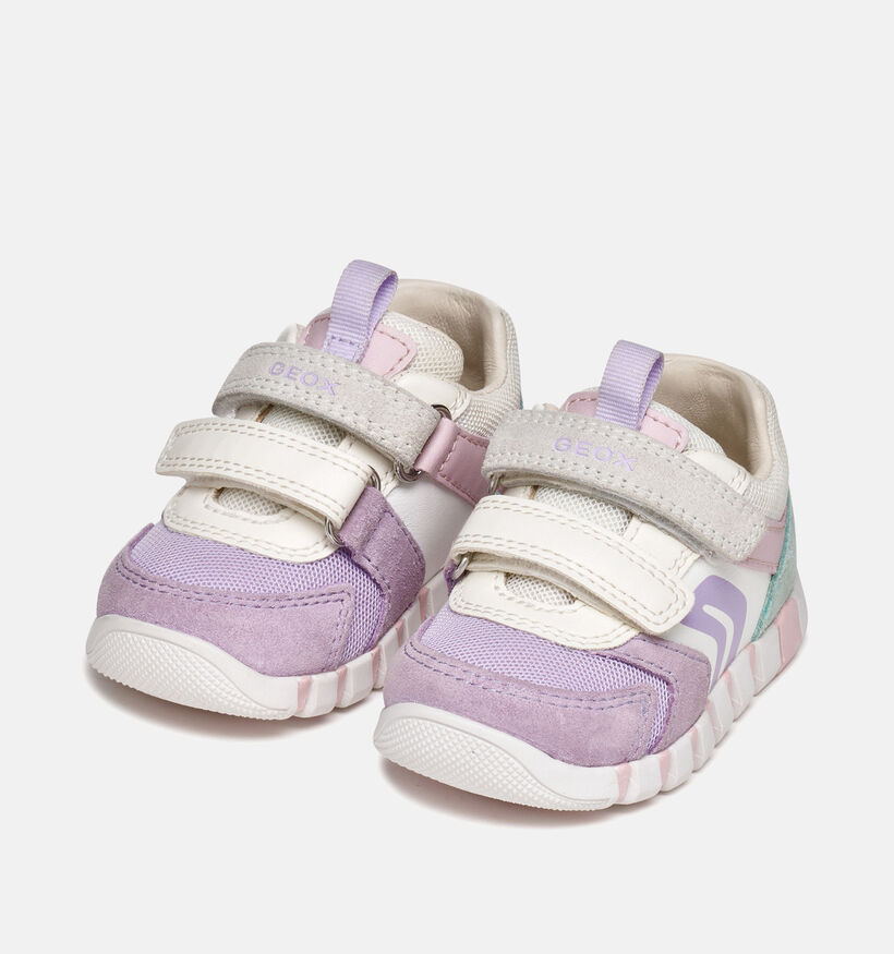 Geox Iupidoo Witte/Pastel Babysneakers voor meisjes (370151)