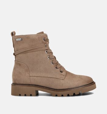Boots à lacets beige