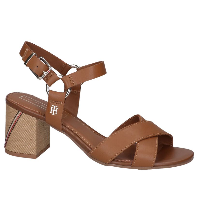 Cognac Sandalen Tommy Hilfiger in leer (241798)