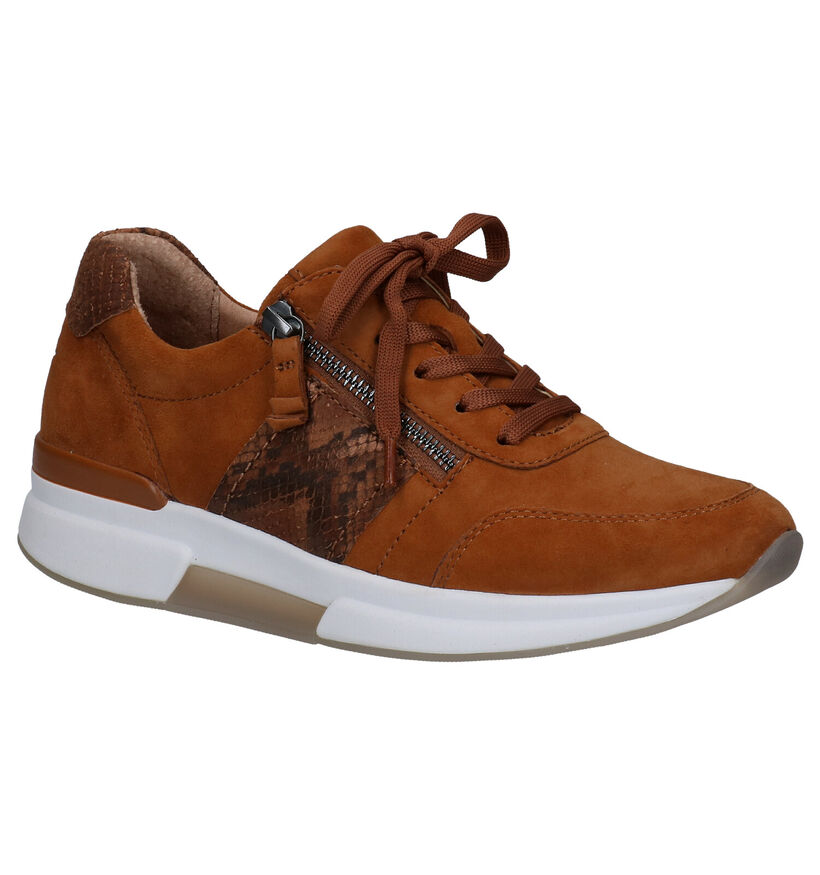 Gabor Rollingsoft Chaussures à lacets en Cognac pour femmes (282422) - pour semelles orthopédiques