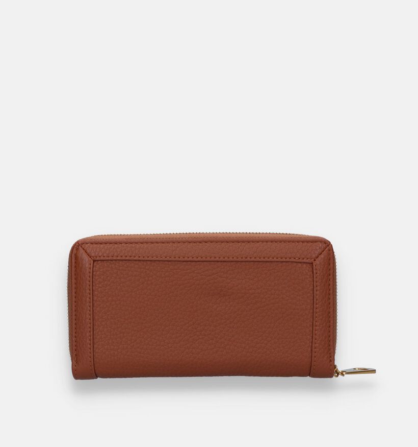 Laurent David Estee 004 Porte-monnaie zippé en Cognac pour femmes (342591)
