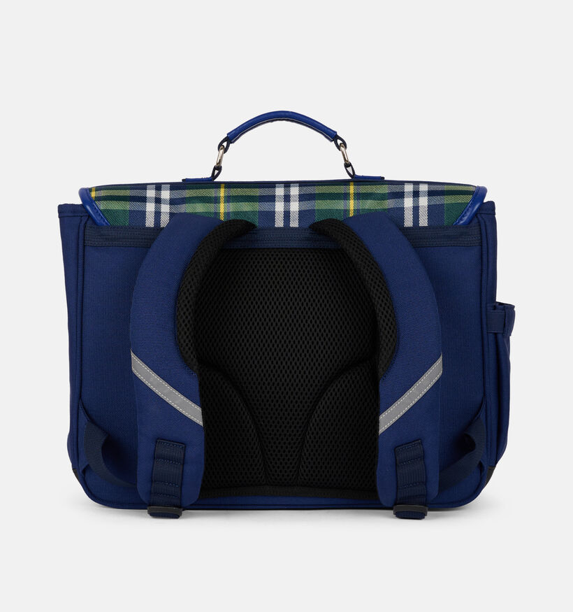 Caramel & cie Wolf Clan Tartan Cartable en Bleu/Vert pour gar&ccedil;ons (386682)