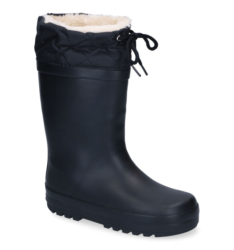 Xplor Rainboot Collar Bottes de pluie en Noir pour garçons (313342) - pour semelles orthopédiques