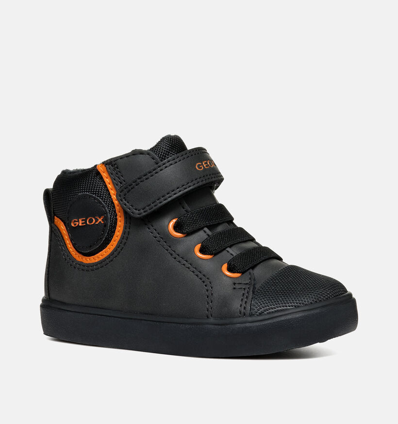 Geox Gisli Zwarte Hoge schoenen voor jongens (345944) - geschikt voor steunzolen