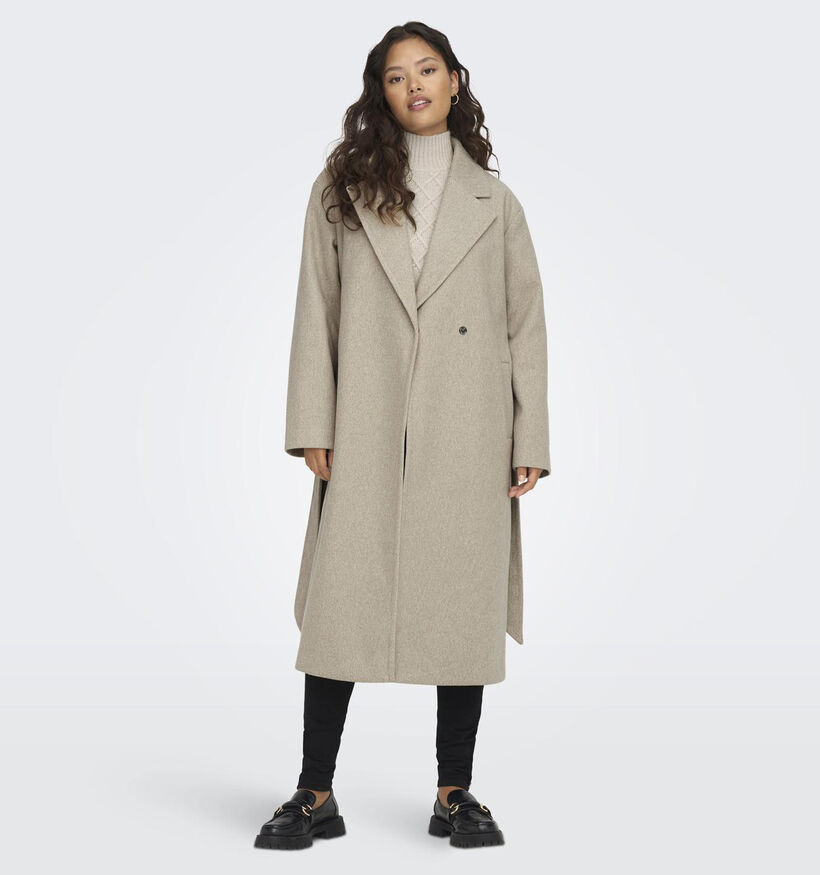 JDY Viola Manteau long en Beige pour femmes (344128)