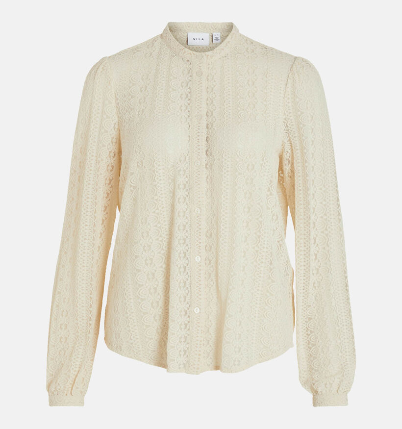 Vila Chikka Beige Kanten Blouse voor dames (344259)
