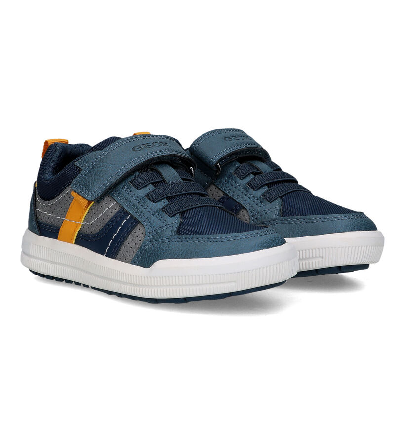 Geox Omefu Chaussures à velcro en Bleu pour garçons (320619) - pour semelles orthopédiques