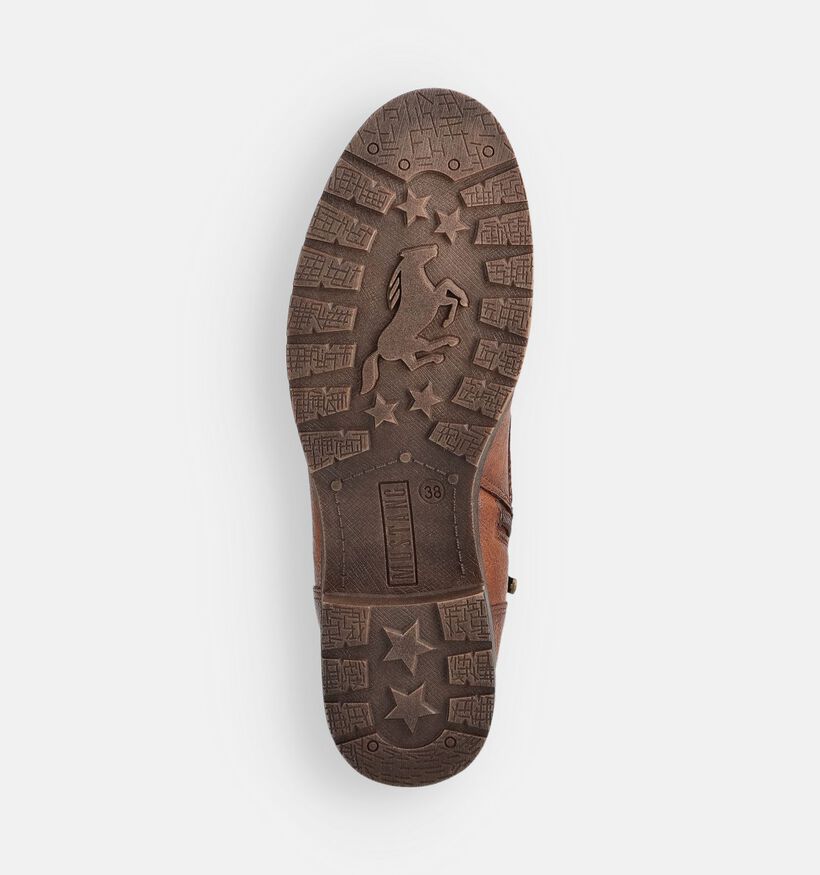 Mustang Cognac Veterboots voor dames (363699)