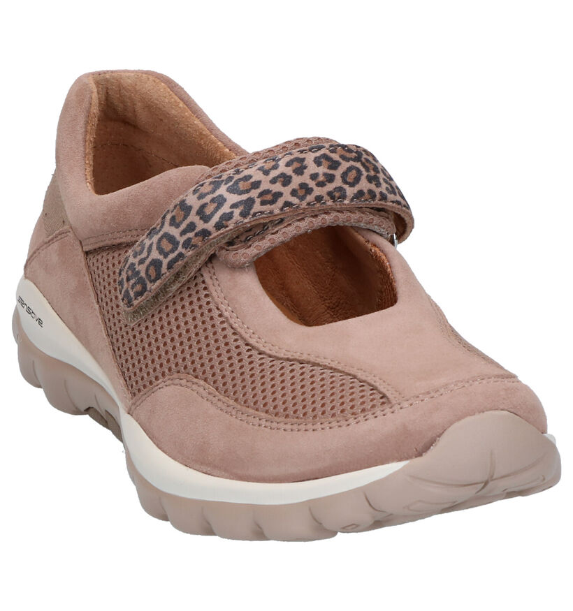 Gabor Rollingsoft Chaussures slip-on en Beige en textile (271529)