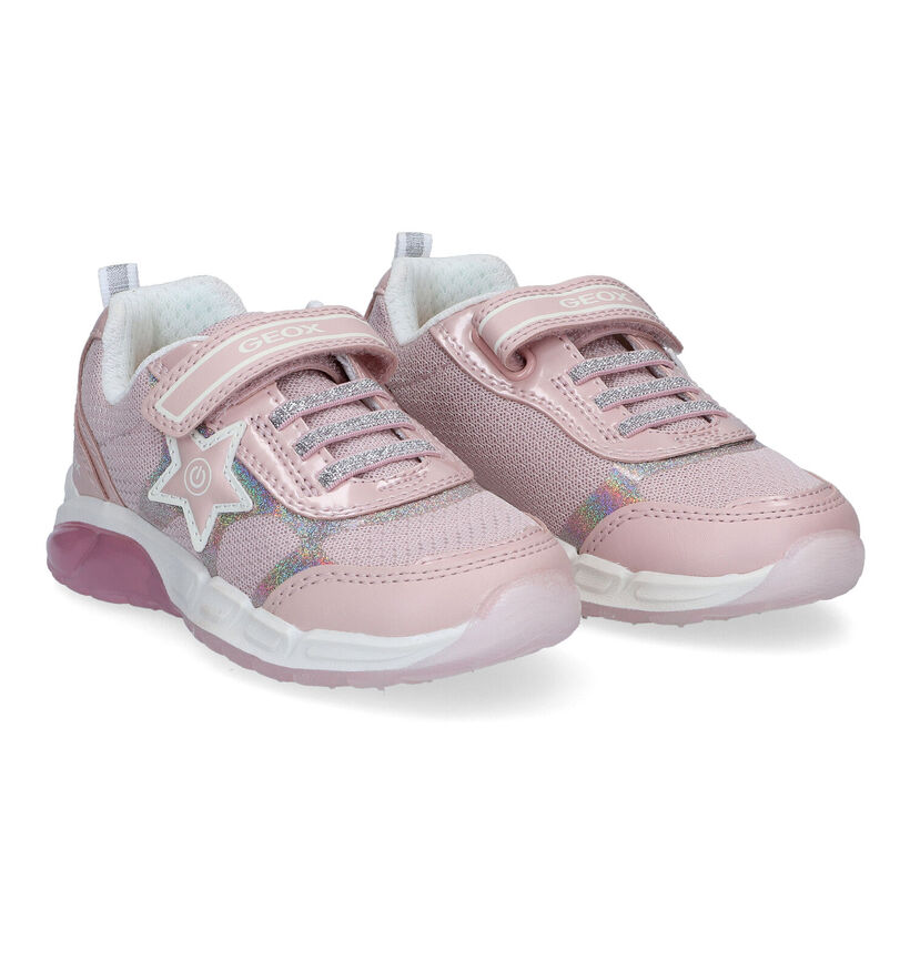 Geox Spaziale Baskets en Rose en simili cuir (311002)