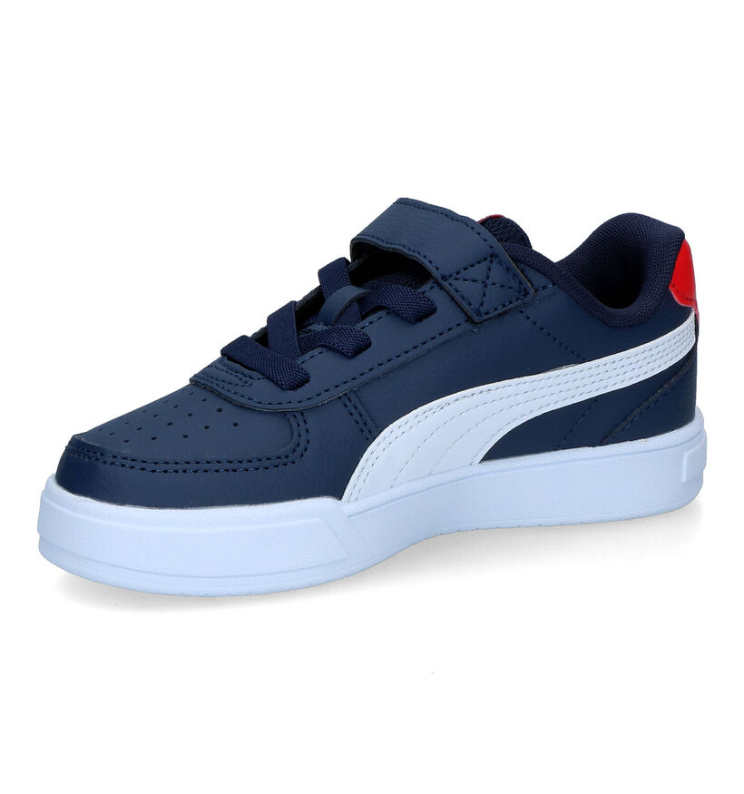 Puma Caven Blauwe Sneakers in kunstleer (318741)
