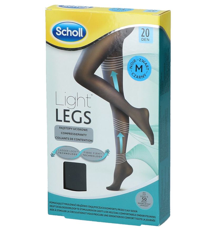 Scholl Light Legs Panty 20 DEN Zwart Maat M, , pdp