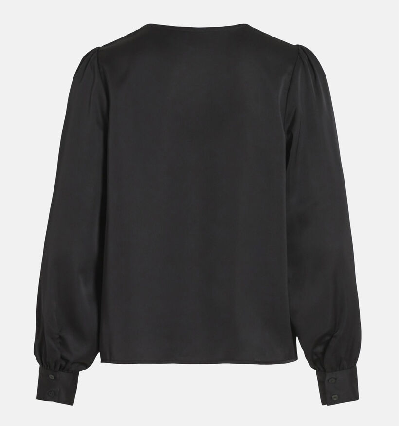 Vila Moni Zwarte Satijnen Blouse voor dames (338513)