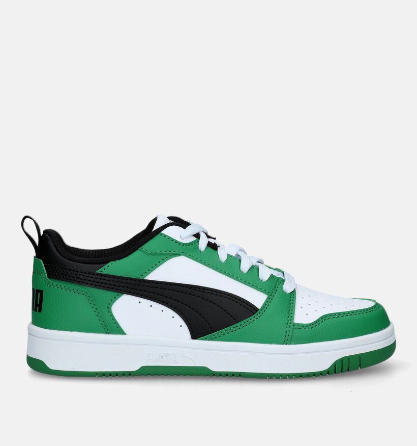 Puma Rebound V6 Witte Sneakers voor jongens, meisjes (326353) - geschikt voor steunzolen