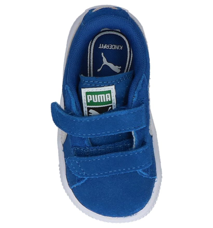 Blauwe Babysneakers Puma Suede Straps in leer (209914)