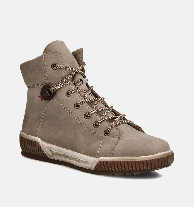 Rieker Beige Hoge Sneakers voor dames (360463) - geschikt voor steunzolen