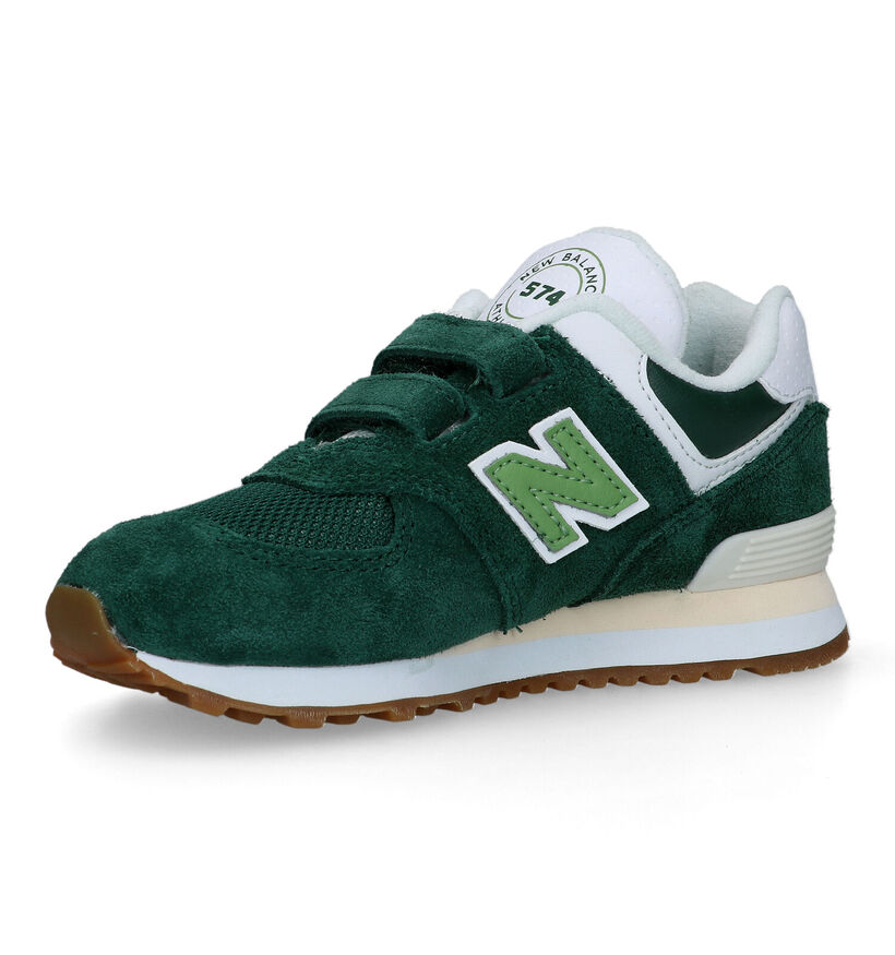 New Balance PV574 Baskets en Vert pour garçons (319260) - pour semelles orthopédiques