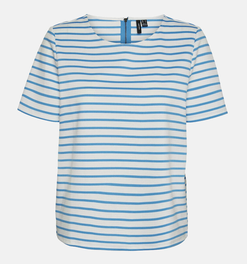 Vero Moda Abby T-shirt rayé en Blanc pour femmes (352197)