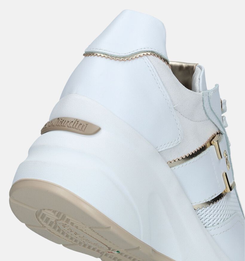 NeroGiardini Witte Sneakers Met Sleehak voor dames (337168) - geschikt voor steunzolen