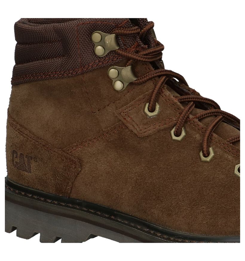 Caterpillar Bottines en Vert olive en daim (225469)