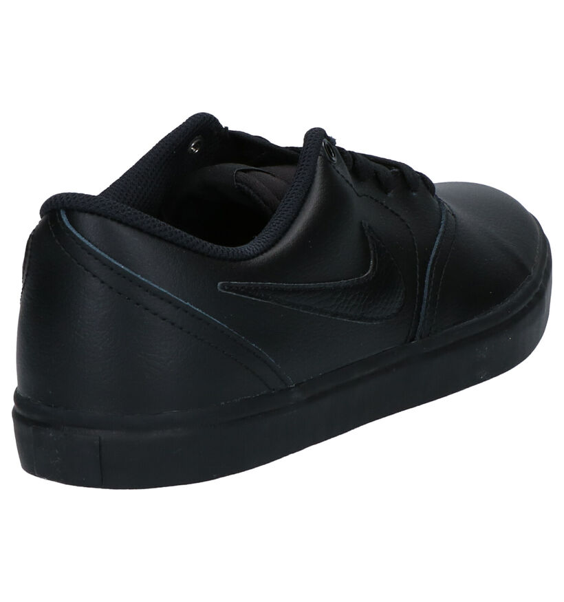 Nike SB Check Solar Zwarte Skateschoenen in leer (262212)