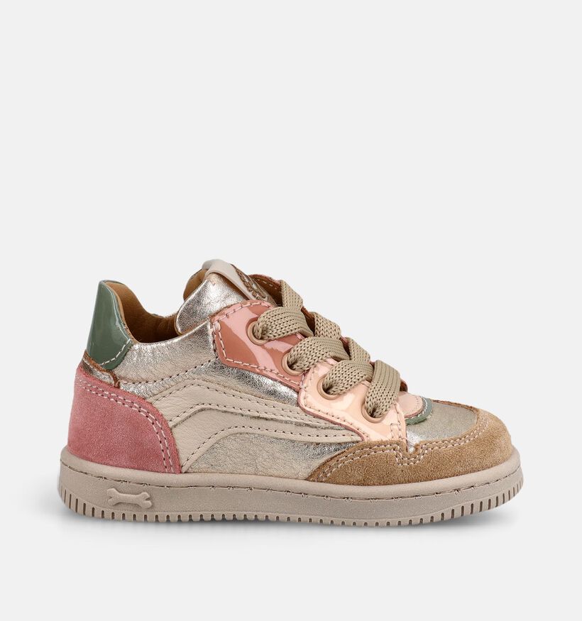 STONES and BONES Need Gouden Sneakers met Veter en Rits voor meisjes (378216) - geschikt voor steunzolen
