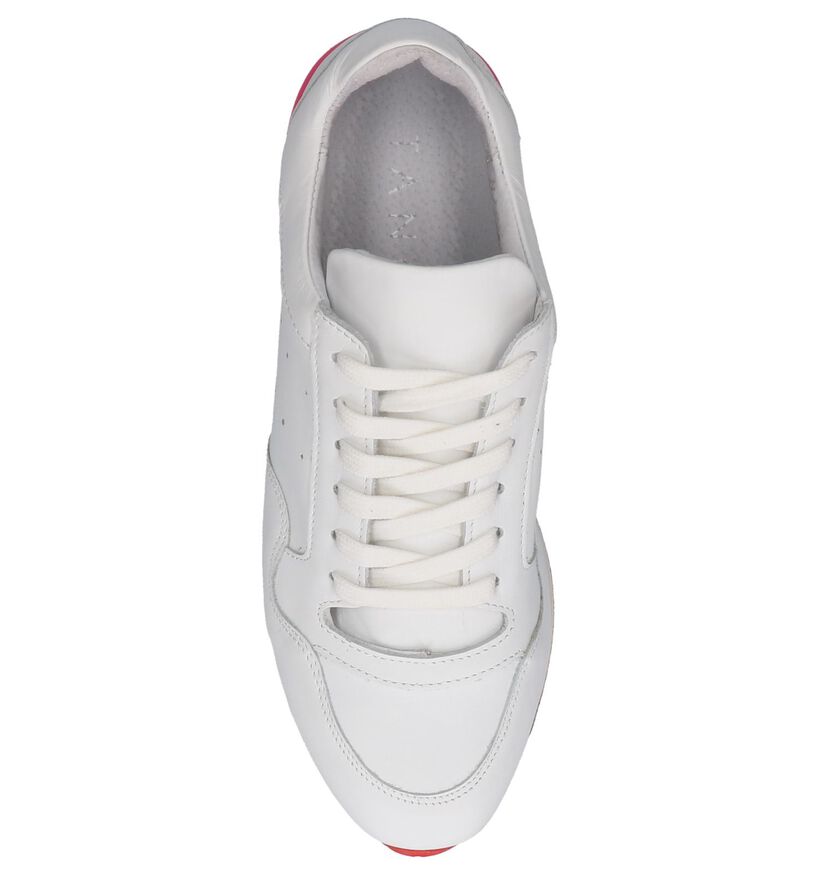 Witte Lage Geklede Sneakers Tango Marike in leer (224194)