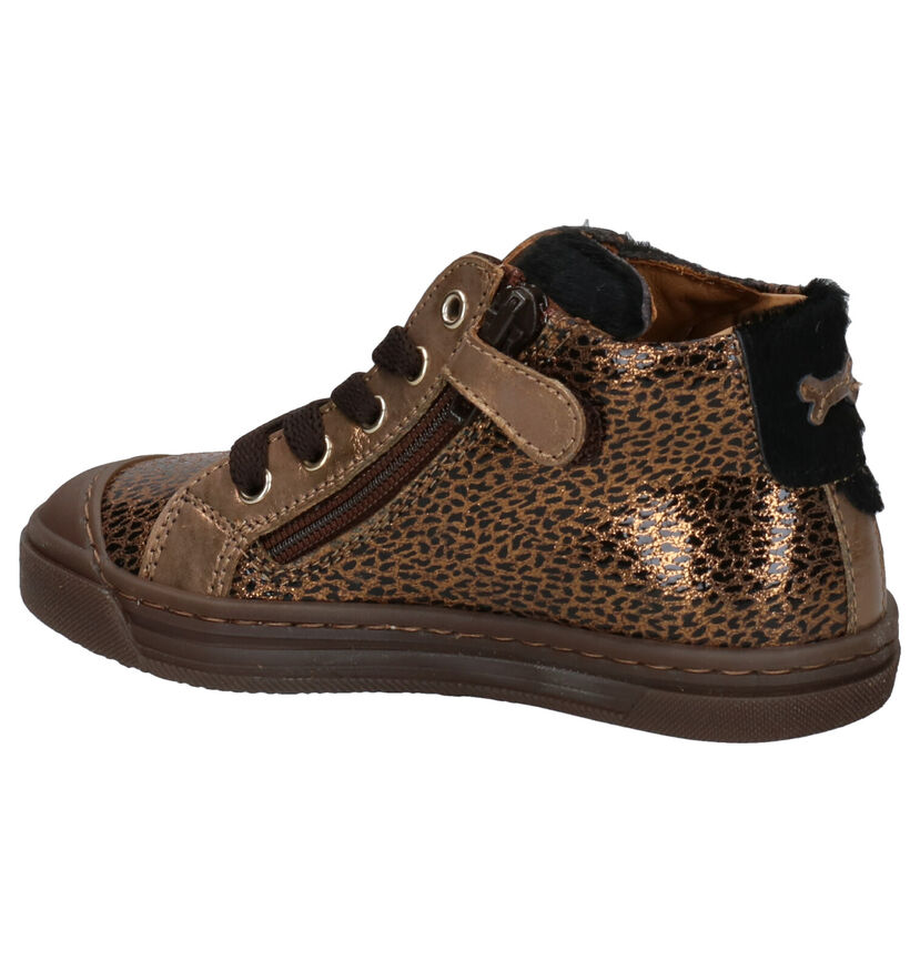 STONES and BONES Caba Chaussures hautes en Brun en cuir (279316)