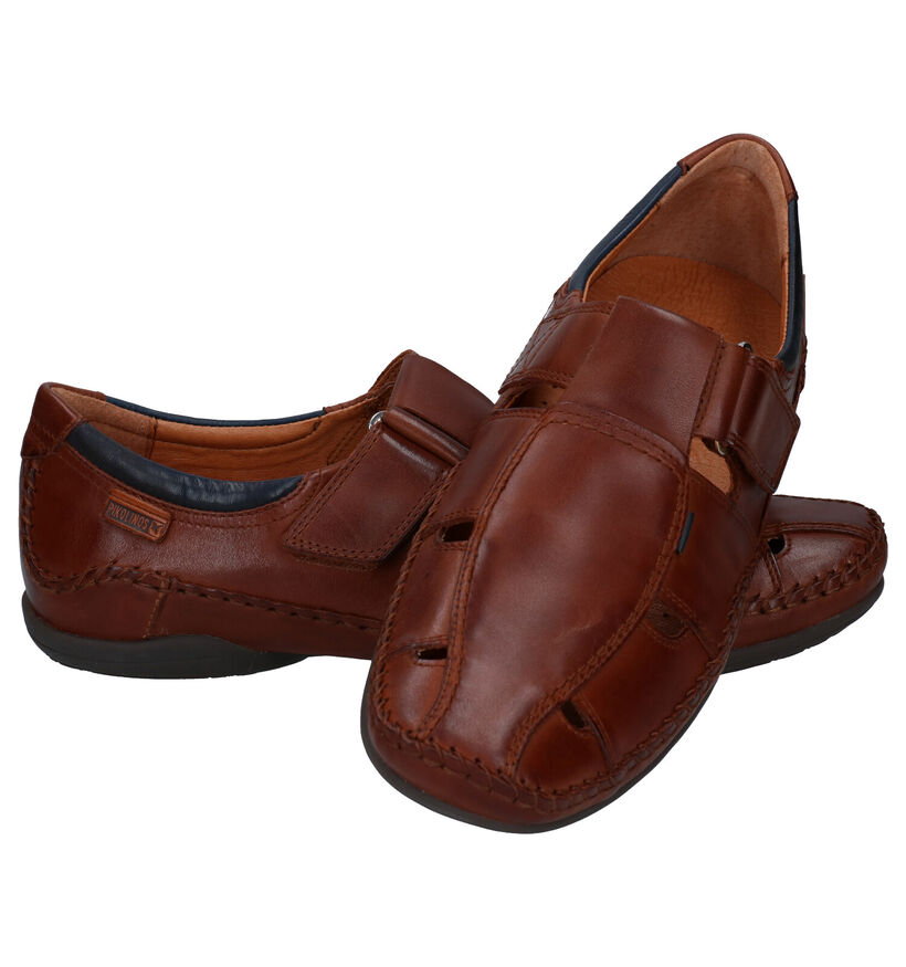 Pikolinos Puerto Rico Cognac Velcroschoenen in leer (289155)