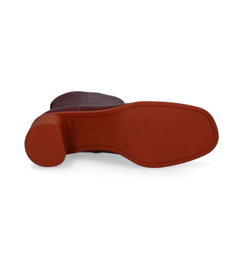 Camper Bottines à talons en Bordeaux en cuir (299917)