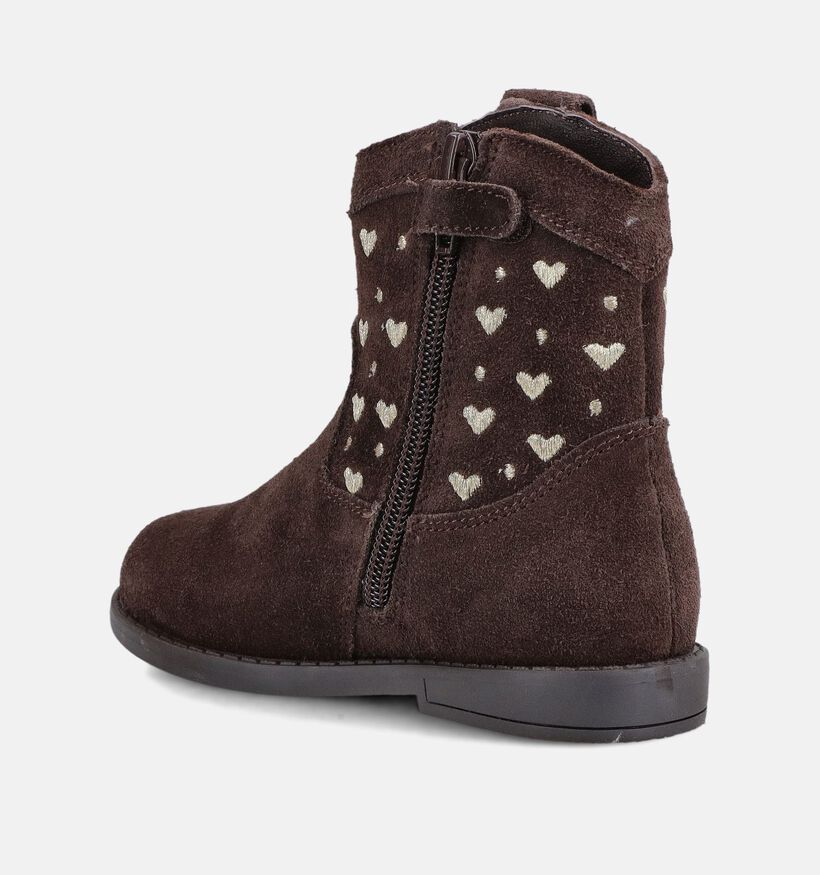 Milo & Mila Bottes hautes en Brun fonc&eacute; pour filles (379062)