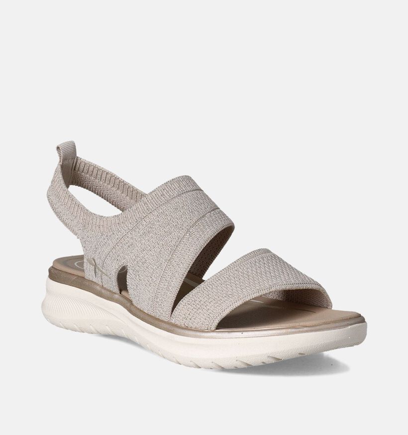 Tamaris Comfort Beige Sandalen met sleehak voor dames (354214)