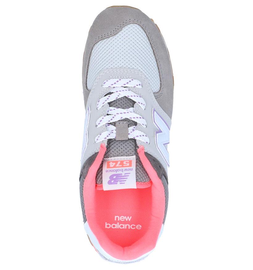 New Balance 574 Grijze Sneakers in daim (266317)