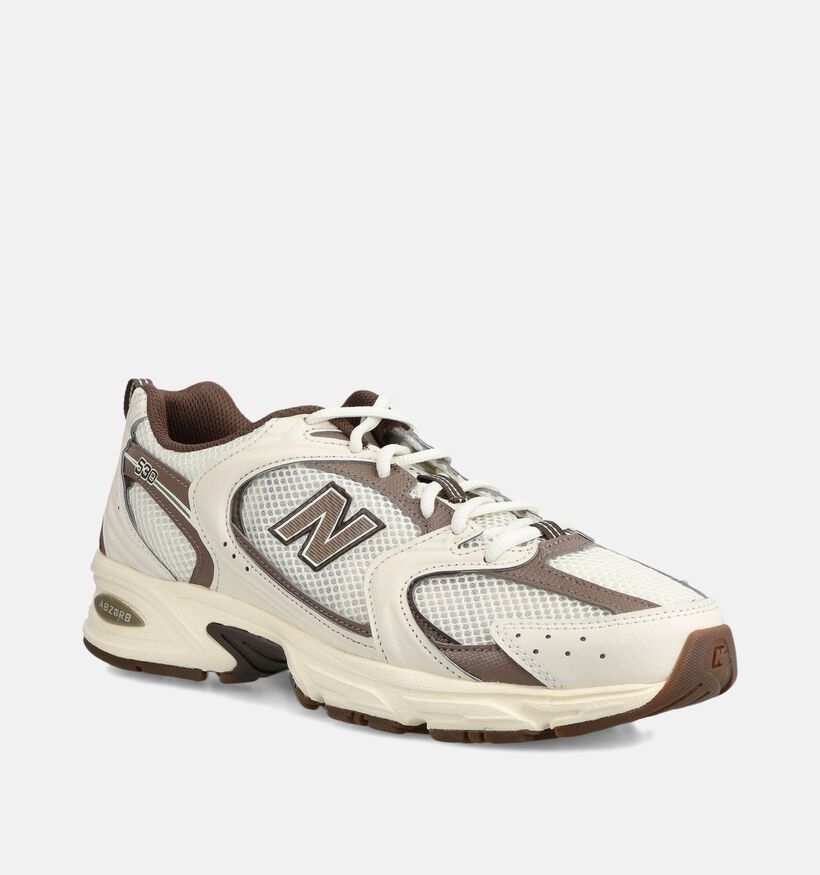 New Balance MR 530 Ecru/Bruine Lage Sneakers voor heren (375112) - geschikt voor steunzolen