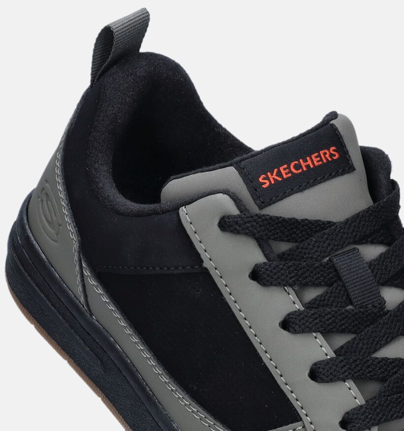 Skechers Smooth Street Zwarte Sneakers voor jongens (345243)