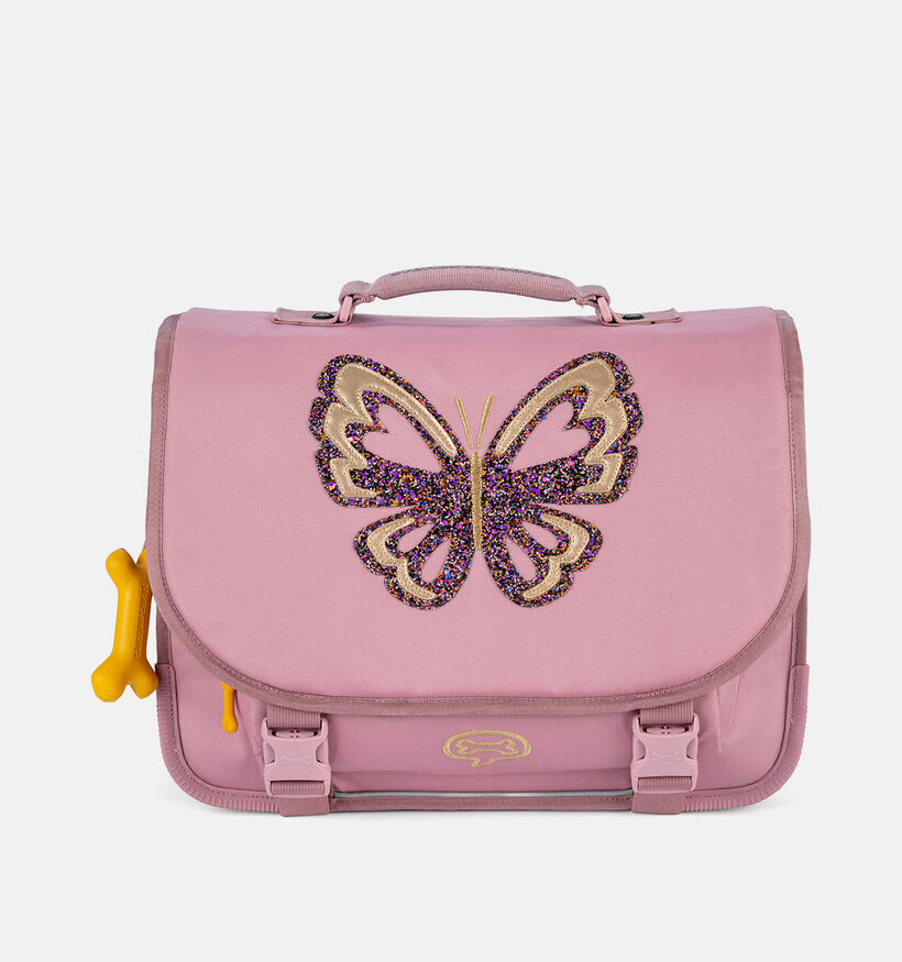 STONES and BONES Glitter Butterfly Cartable en Rose pour filles (377422)