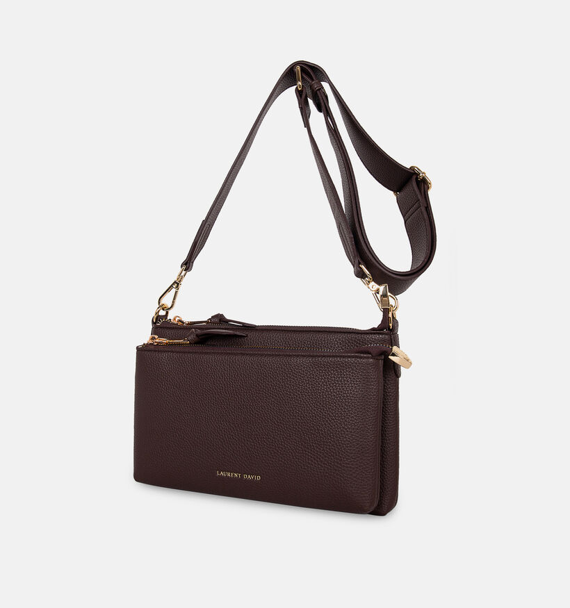 Laurent David Donkerbruine Crossbodytas voor dames (381527)