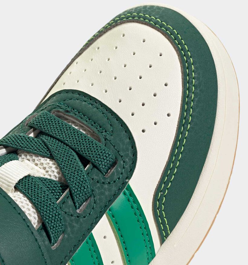 adidas Breakbase Wit/Groene Sneakers voor meisjes, jongens (359622) - geschikt voor steunzolen