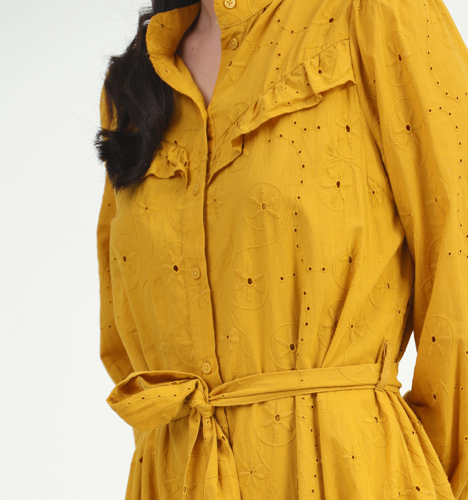 Pieces Vania Gele Hemdjurk Dames Kleedjes Online op TORFS.BE